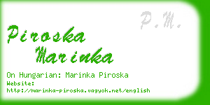 piroska marinka business card